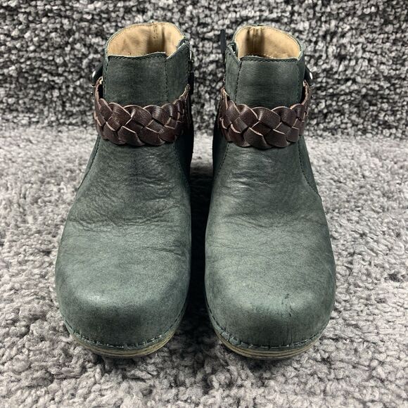 Dansko Boots Womens Tivoli Michelle Ankle Braided Black Nubuck US 5.5-6 EUR 36 - Picture 6 of 8